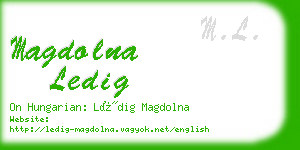 magdolna ledig business card